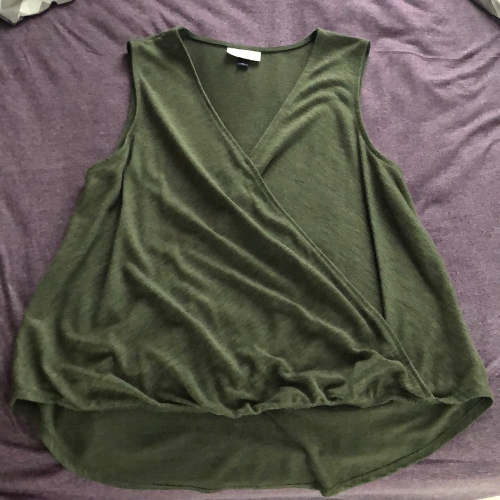 Army green tank top